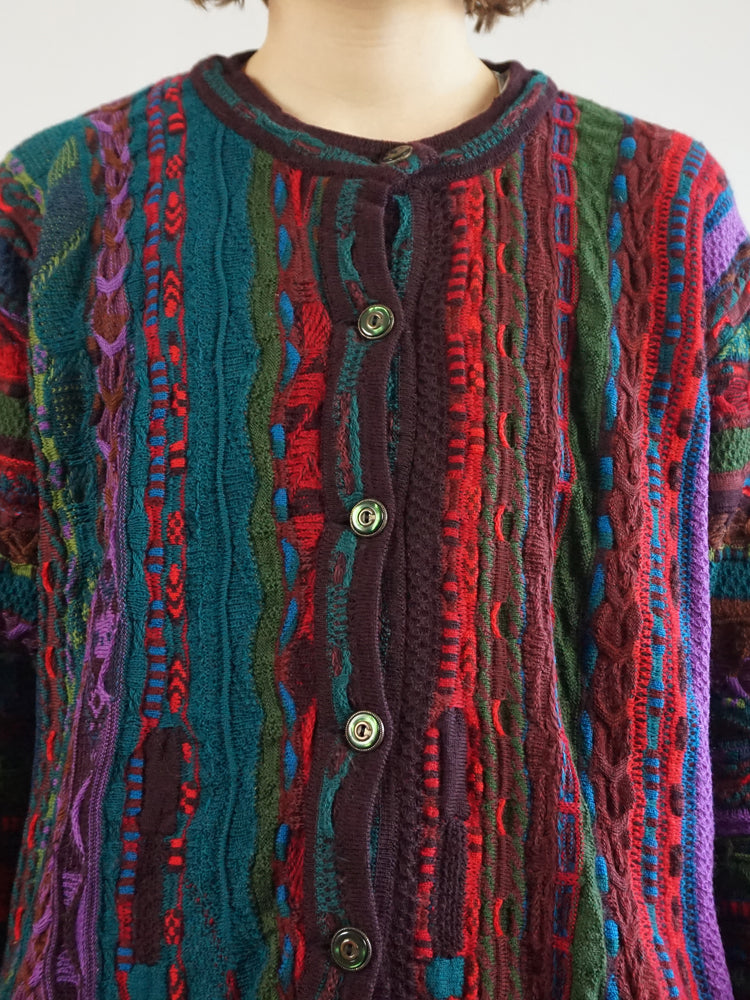 Genuine Coogi Patterned Cardigan - XL