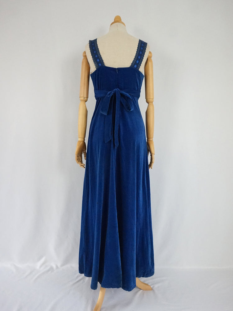 Earlybird Blue Velvet Dress - XS