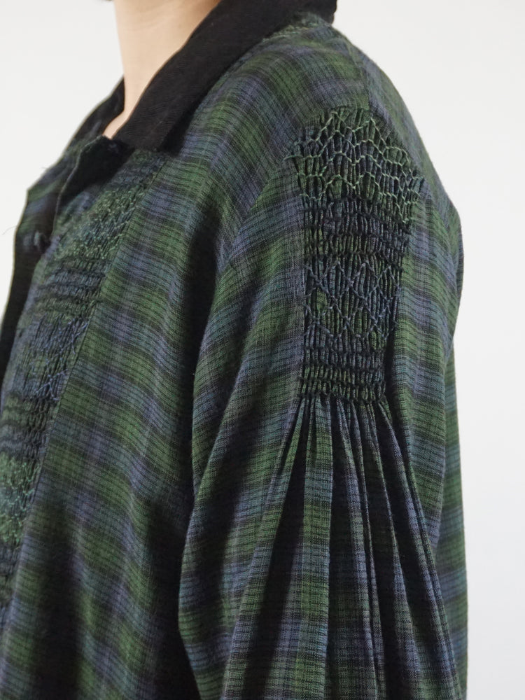 Monsoon Smocked Tartan Dress - L