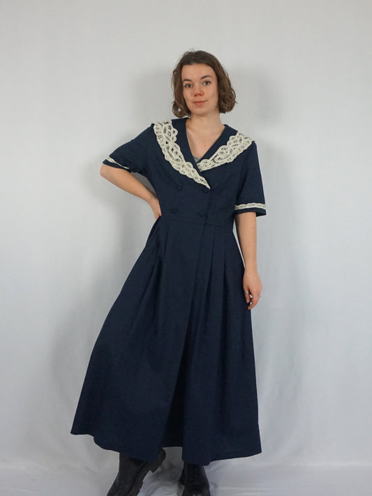 Laura Ashley Sailor Dress - L