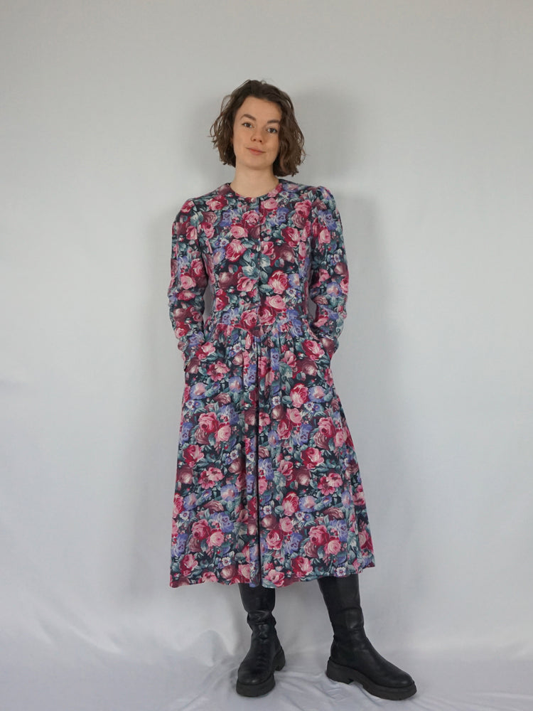 Laura Ashley Colourful Floral Dress - M