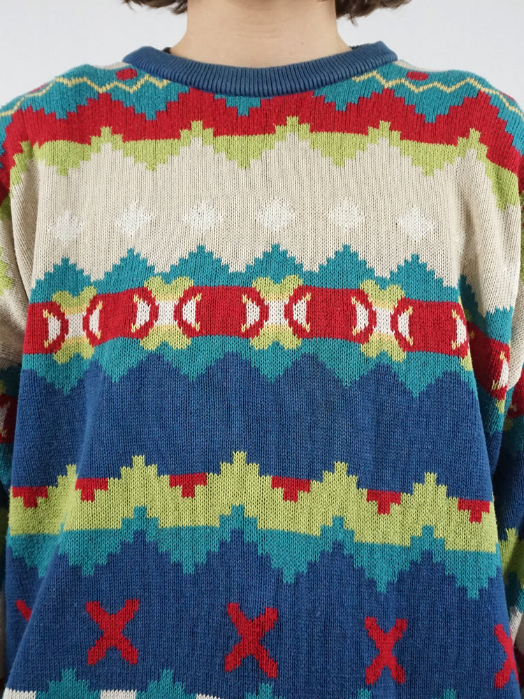 Paco Cotton Patterned Jumper - XL