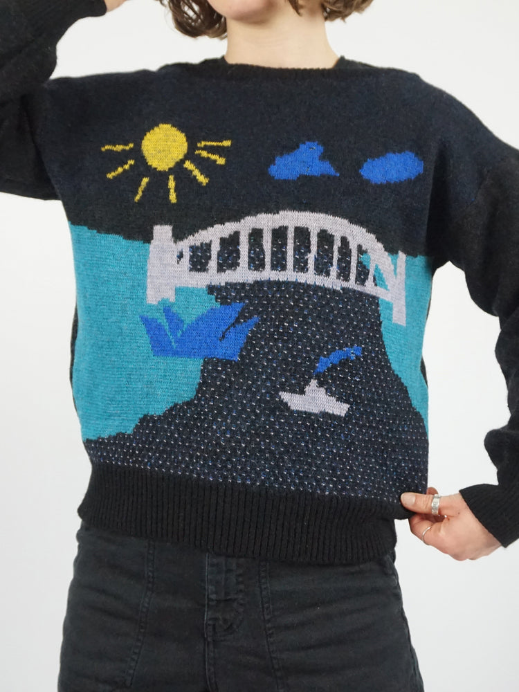 Sydney Themed Knitted Jumper - S