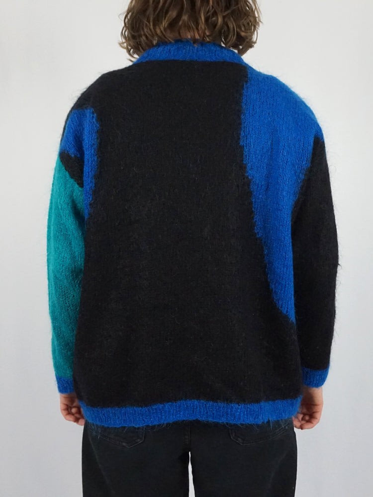 Pure Mohair Patterned Jumper - XL