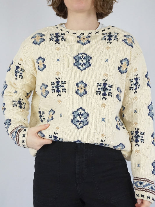 Cotton Embroidered Jumper - XL