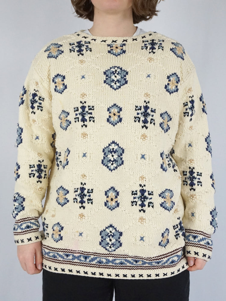 Cotton Embroidered Jumper - XL