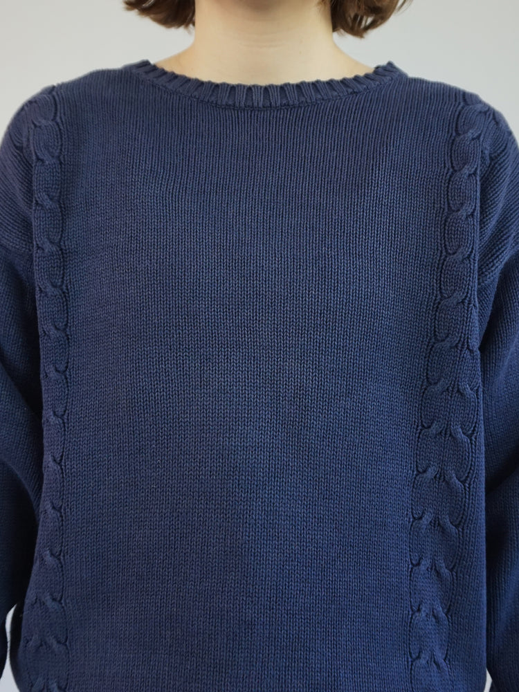 Laura Ashley Cotton Navy Jumper - M