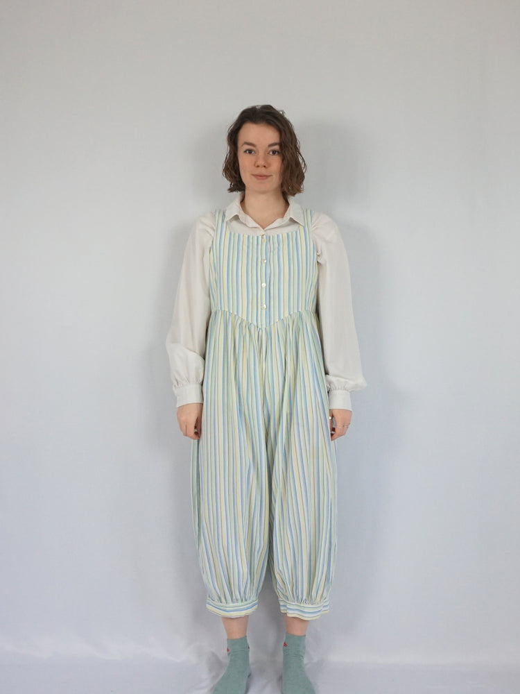 Laura Ashley Striped Jumpsuit - M