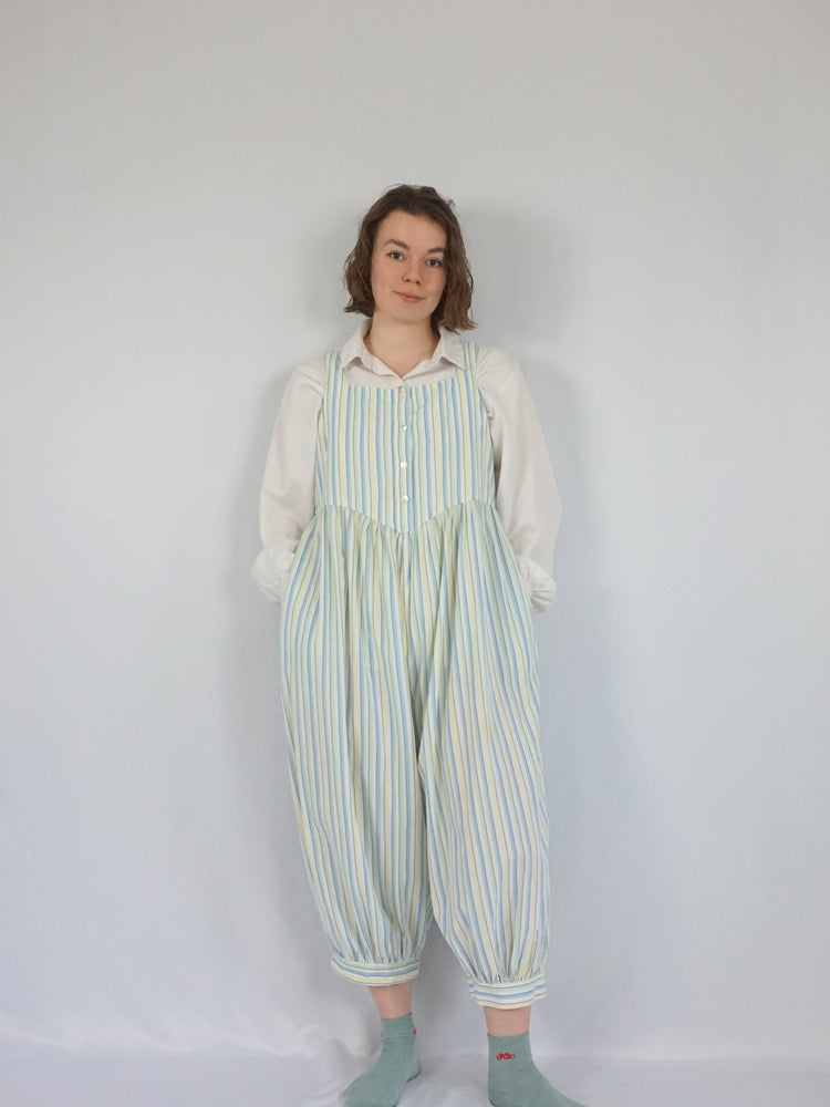 Laura Ashley Striped Jumpsuit - M