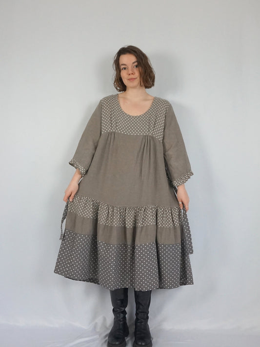 Tiered Heavy Cotton Dress - XL