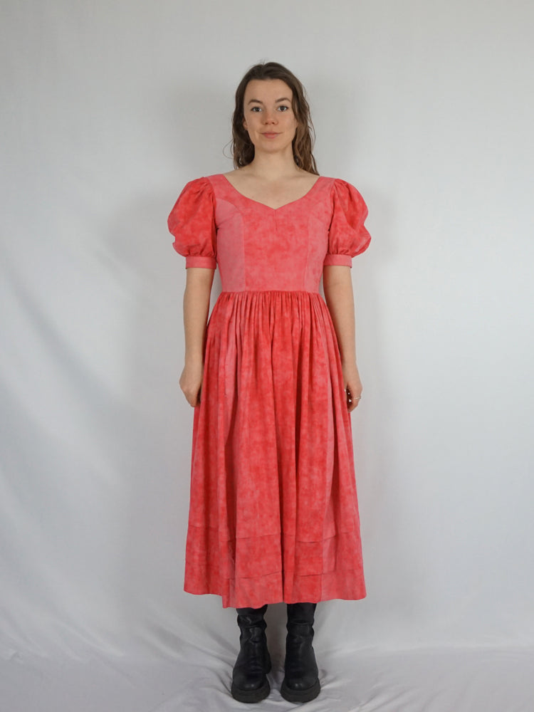 Laura Ashley Pink Tie Dye Dress - XS