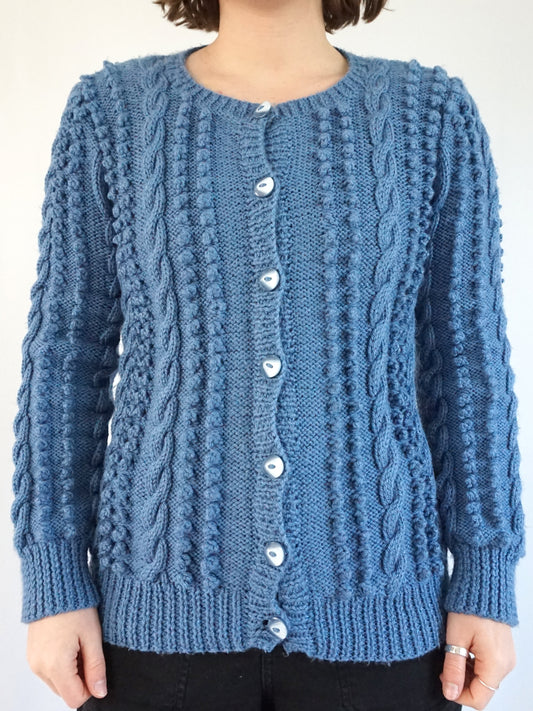 Blue 3D Bobble Cardigan - S