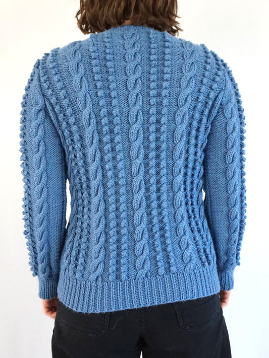 Blue 3D Bobble Cardigan - S