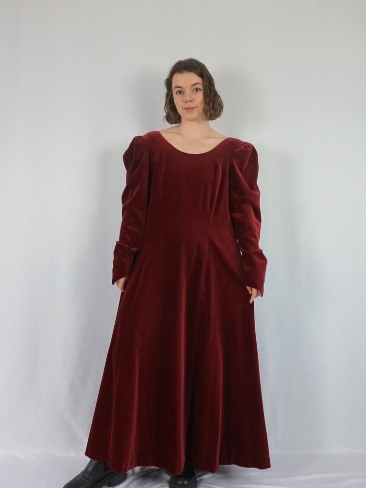 Laura Ashley Red Velvet Dress - XL/XXL