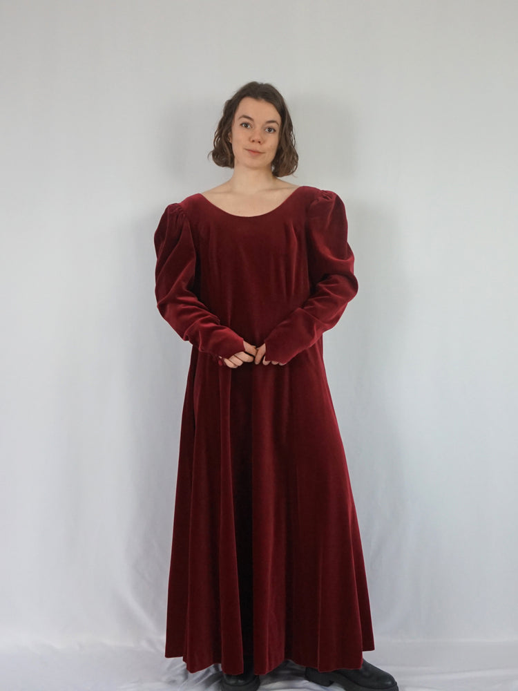 Laura Ashley Red Velvet Dress - XL/XXL