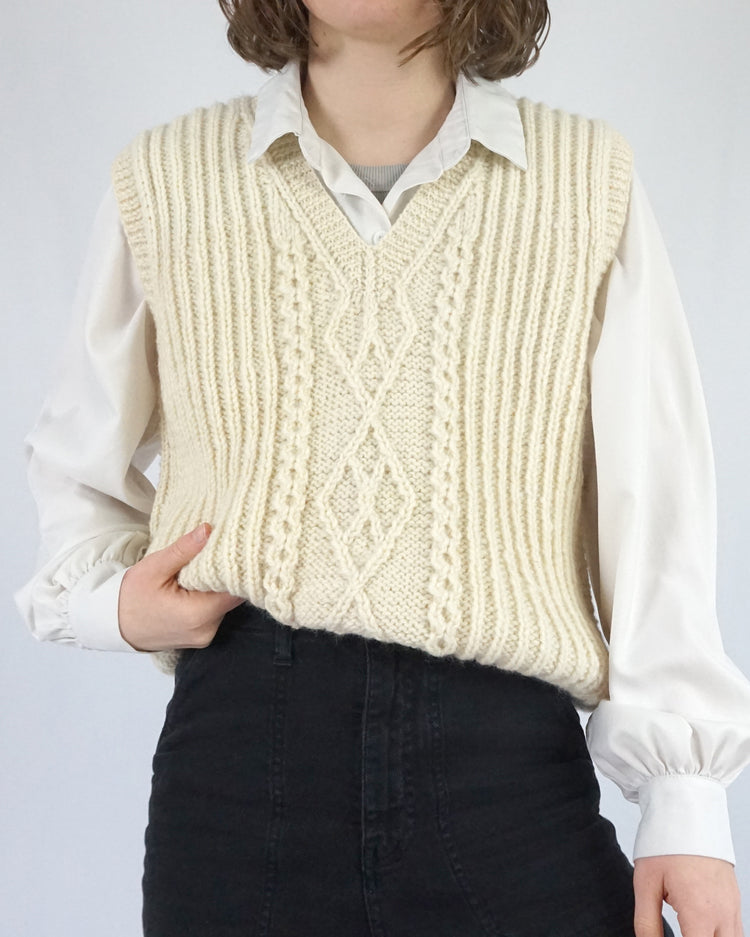 Knitted Wool Vest - L