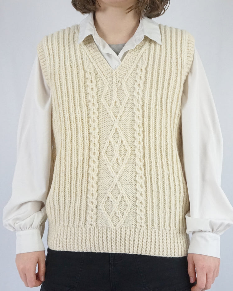 Knitted Wool Vest - L