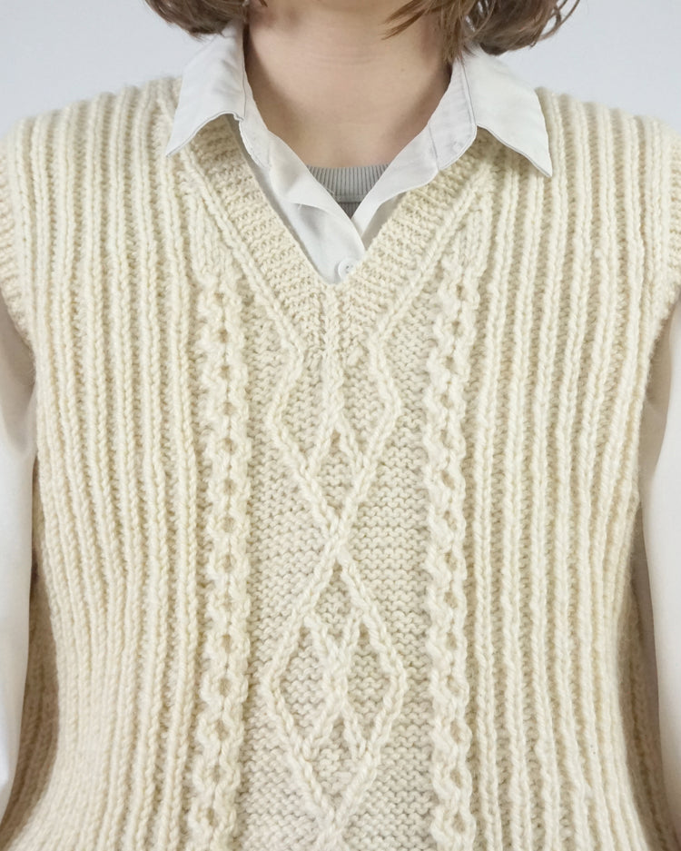 Knitted Wool Vest - L