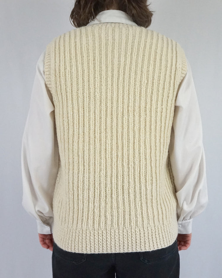 Knitted Wool Vest - L