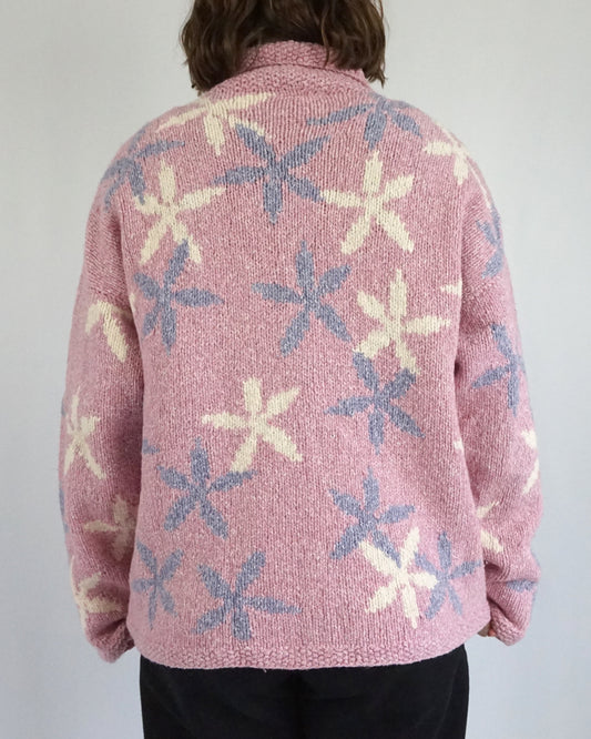 Pachamama Baby Pink Floral Cardigan - XL