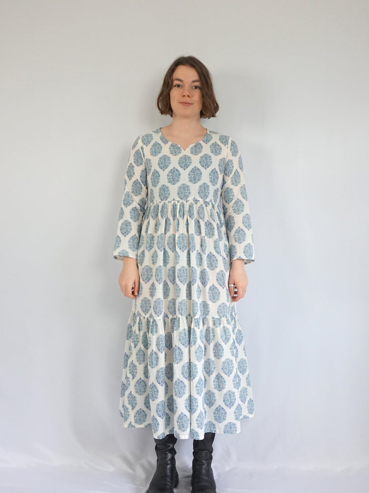 Cotton Block Print Dress - S