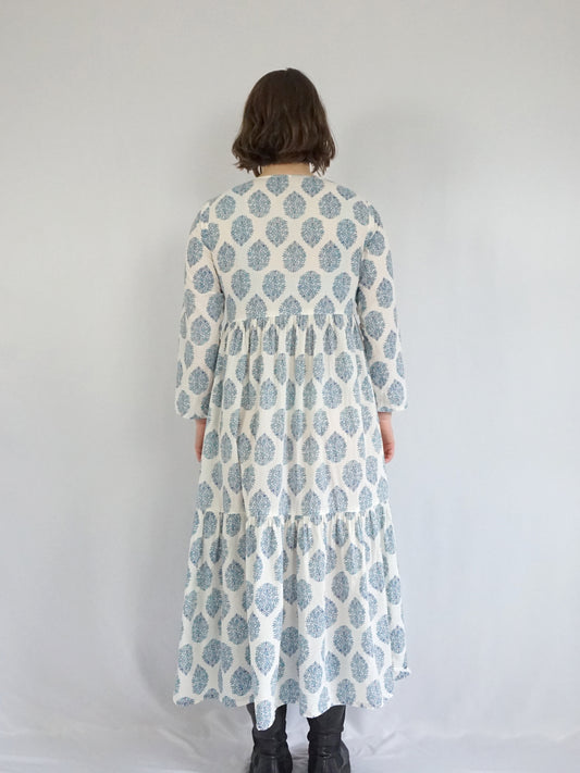 Cotton Block Print Dress - S