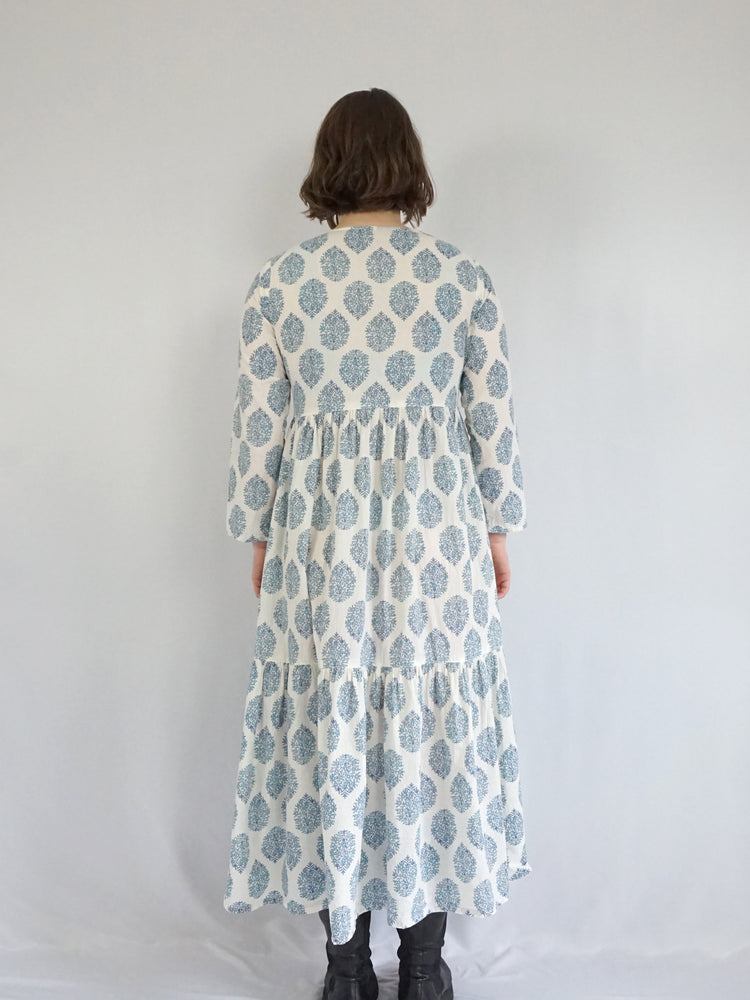 Cotton Block Print Dress - S