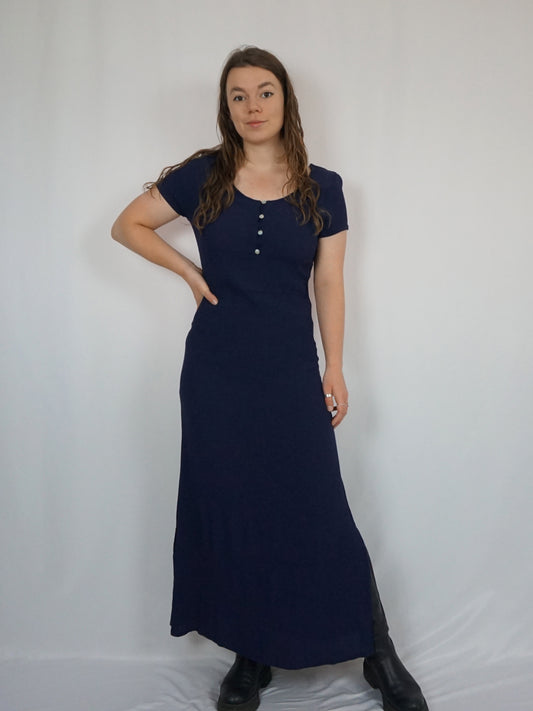 Monsoon Midnight Blue Casual Maxi - S