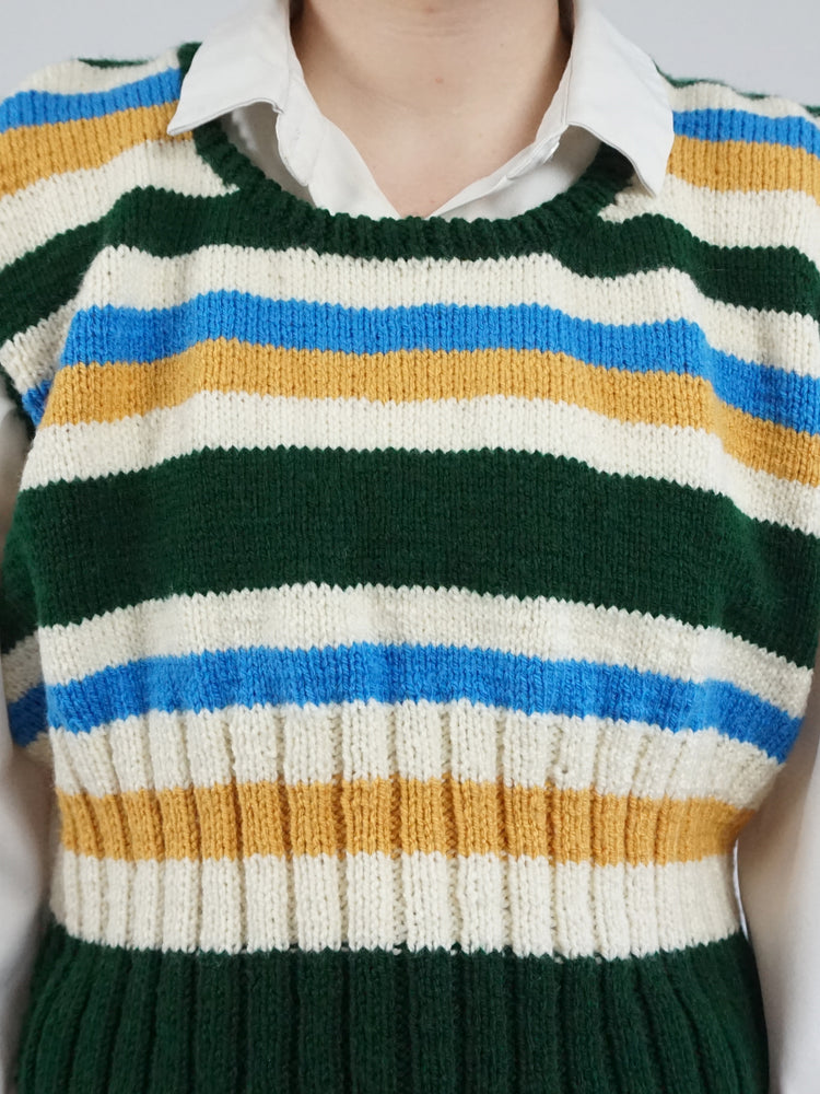 Striped Sweater Vest - M