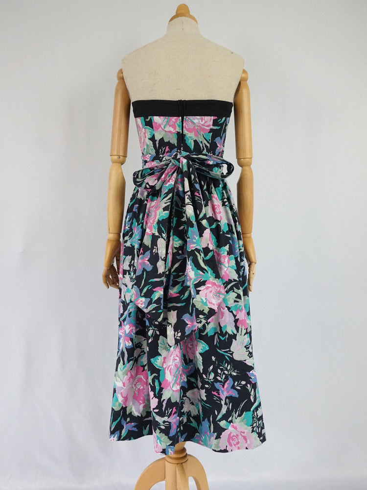 Laura Ashley Strapless Floral Dress - XS