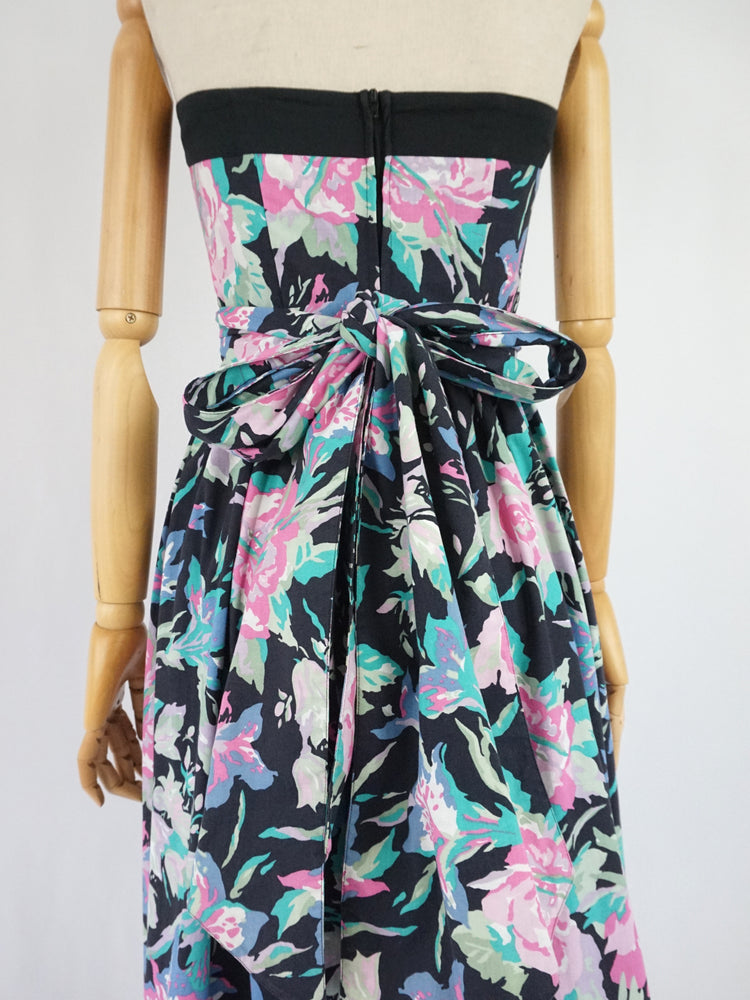 Laura Ashley Strapless Floral Dress - XS