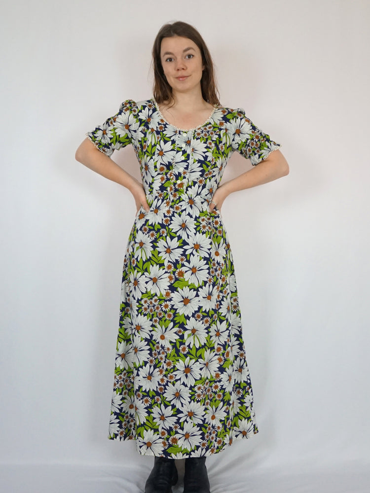 Daisy Print Prairie Dress - S/M