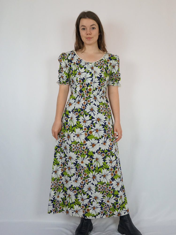 Daisy Print Prairie Dress - S/M