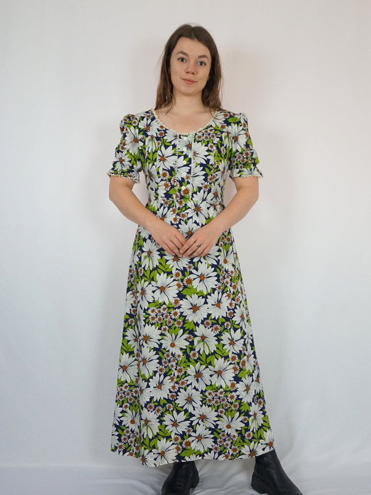 Daisy Print Prairie Dress - S/M