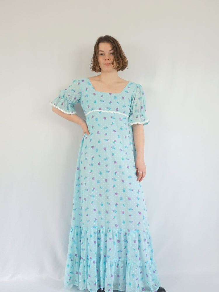 Berketex Tiered Floral Prairie Dress - S