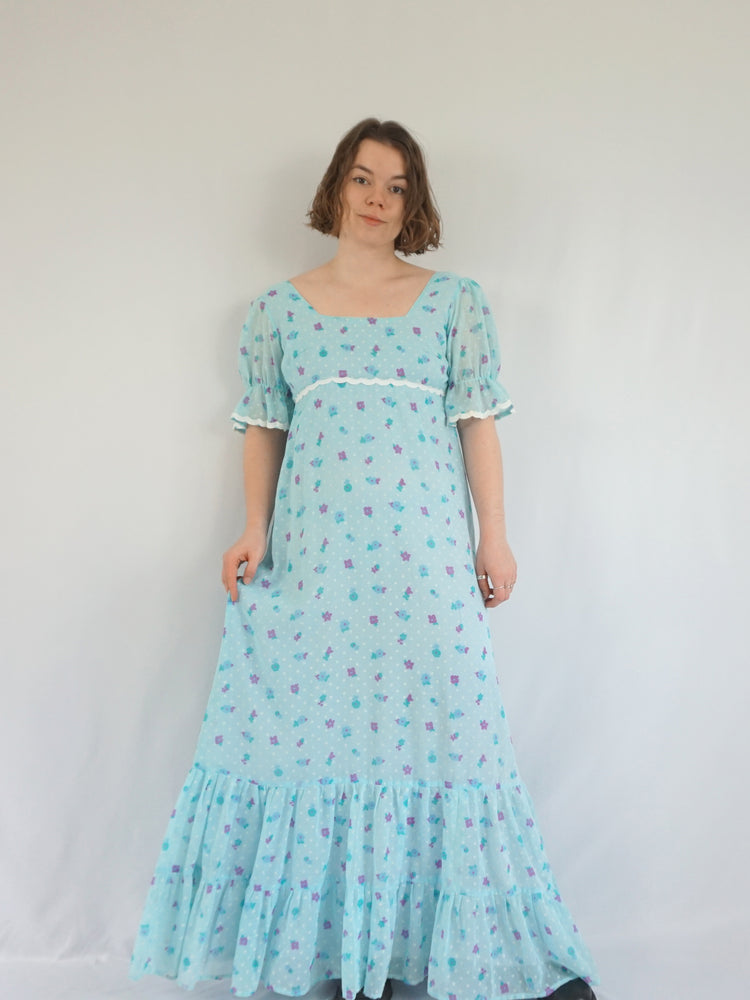 Berketex Tiered Floral Prairie Dress - S