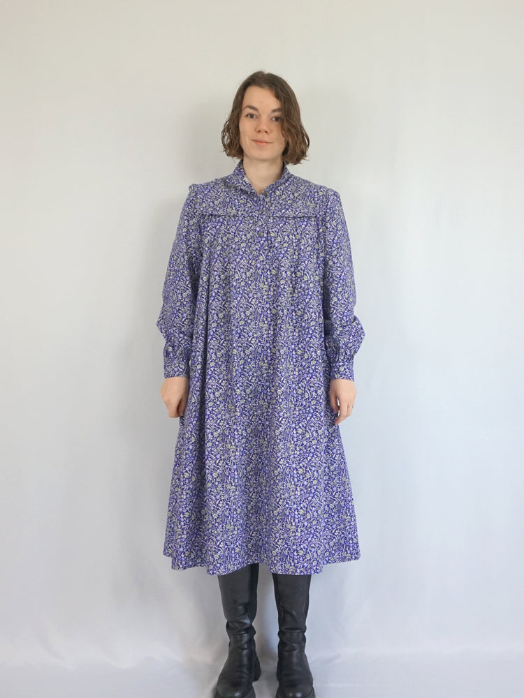 Laura Ashley Purple Smock Dress - M