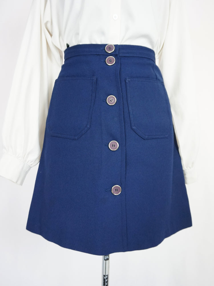 Contrast Stitch Mini Skirt - 26"