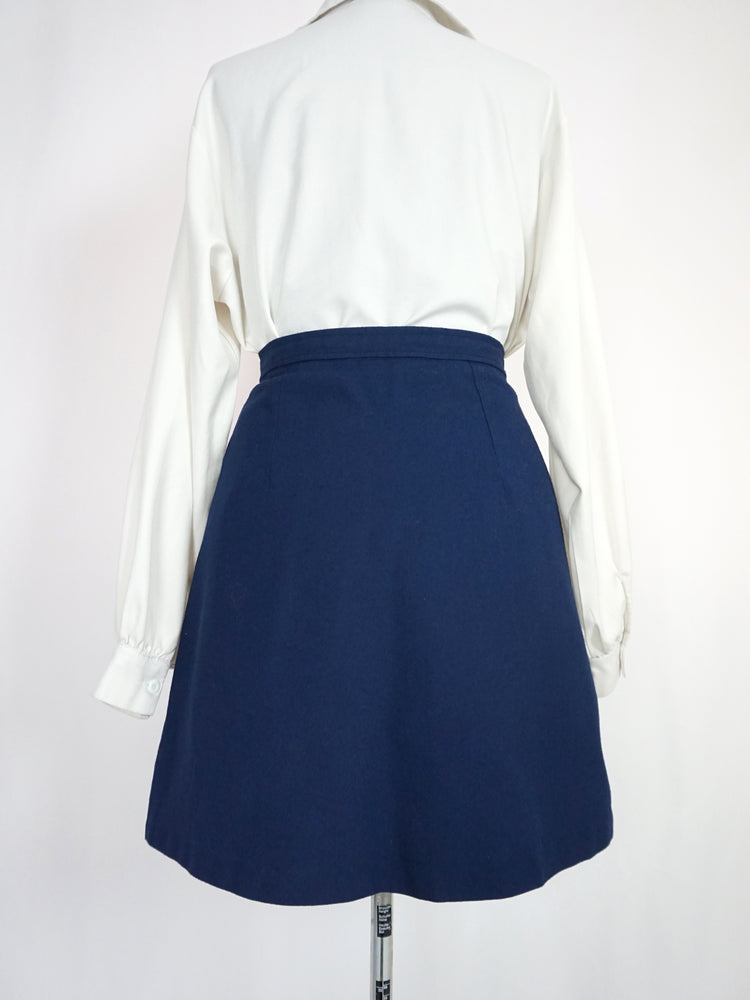 Contrast Stitch Mini Skirt - 26"