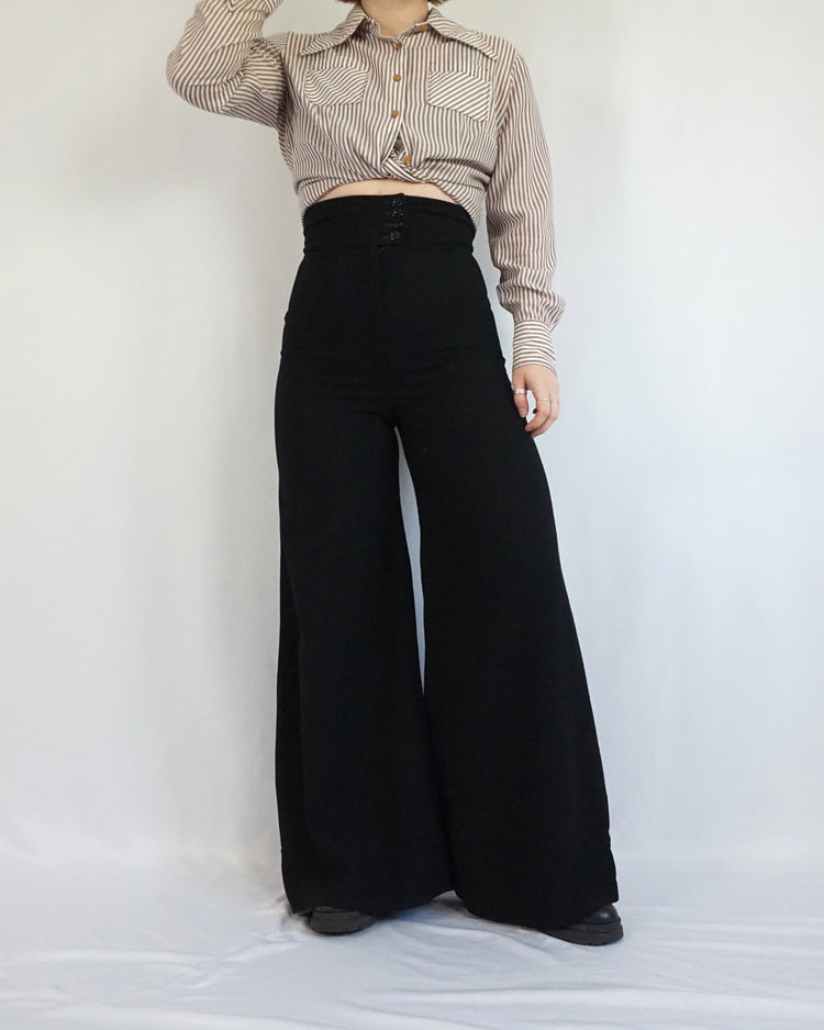 Super High Waisted Palazzo Flares - 27"