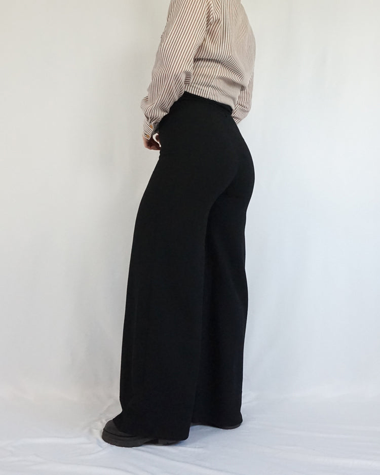 Super High Waisted Palazzo Flares - 27"