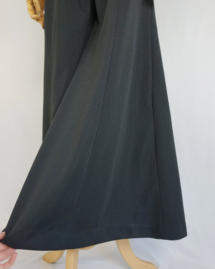 Black 70s Palazzo Flares - 25"