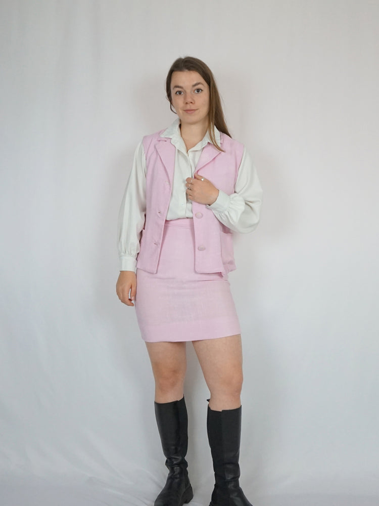 Baby Pink Skirt Suit - XS