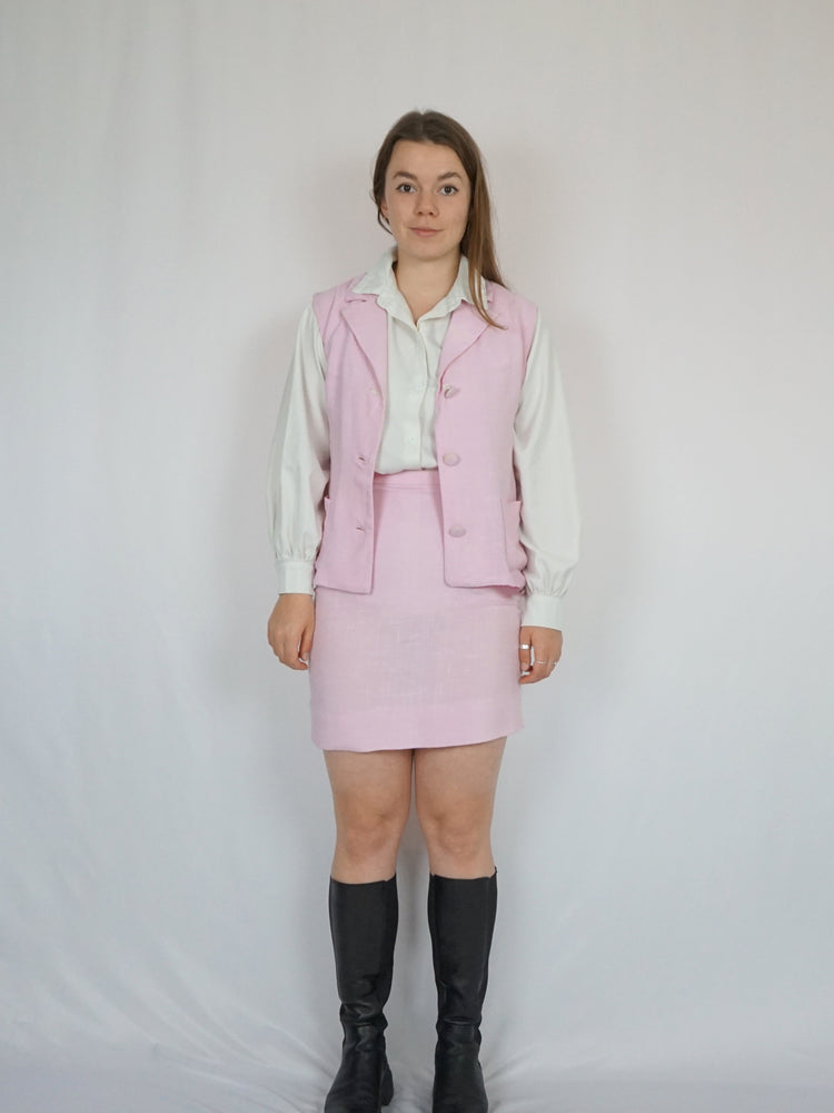 Baby Pink Skirt Suit - XS