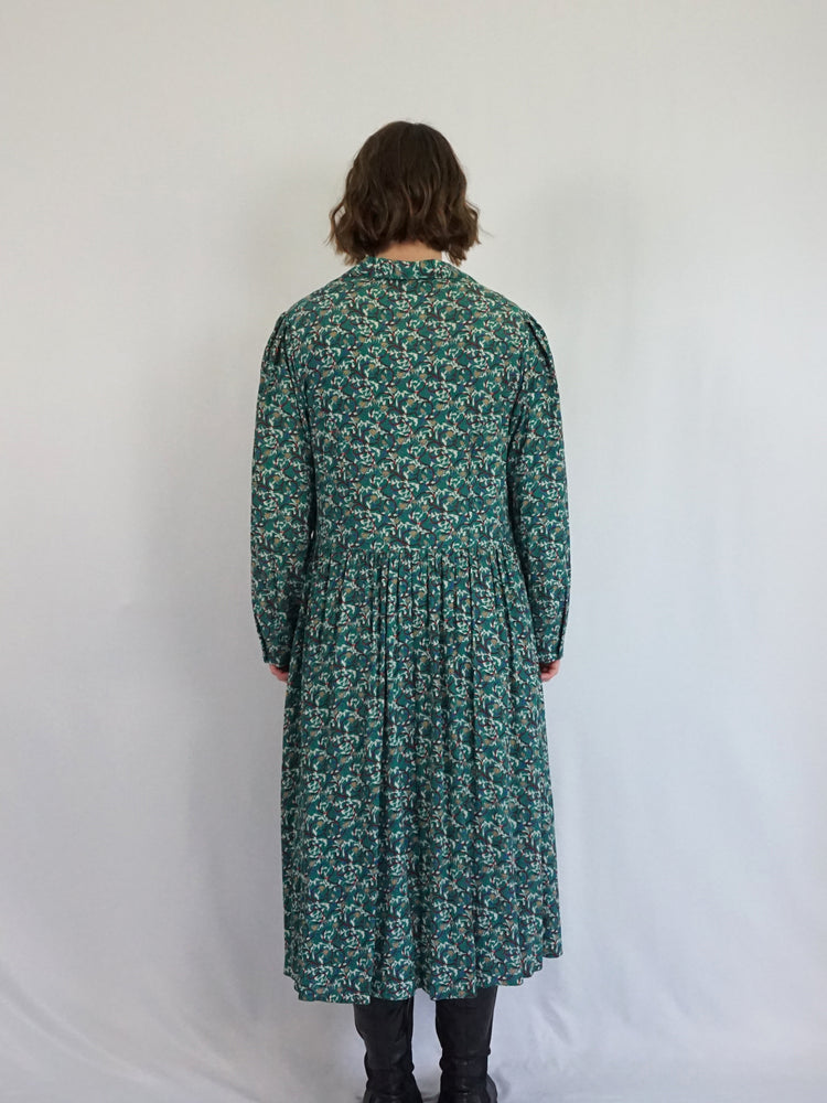 Green Patterned Maxi Dress - XL