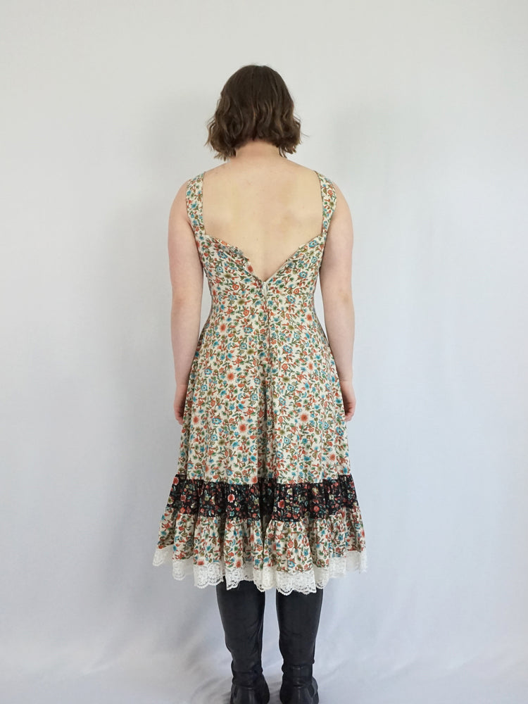 Ditsy Floral Cotton Sun Dress - S