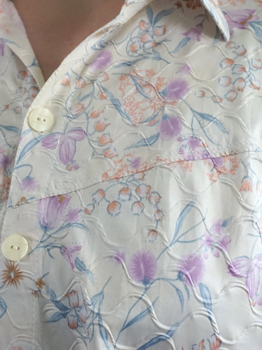 Floral Textured Shirt - M