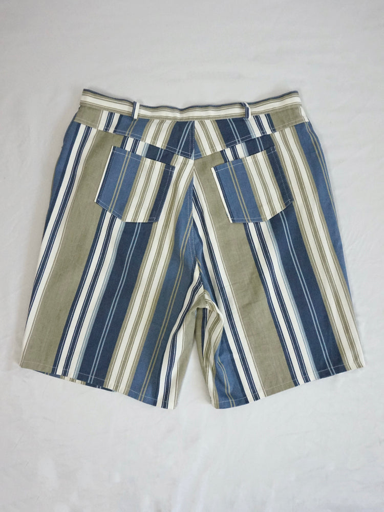 Blue & White Striped Shorts - 36"