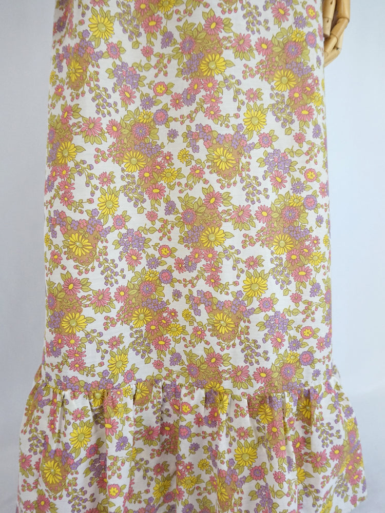 Pink, Yellow & Purple Prairie Dress - S