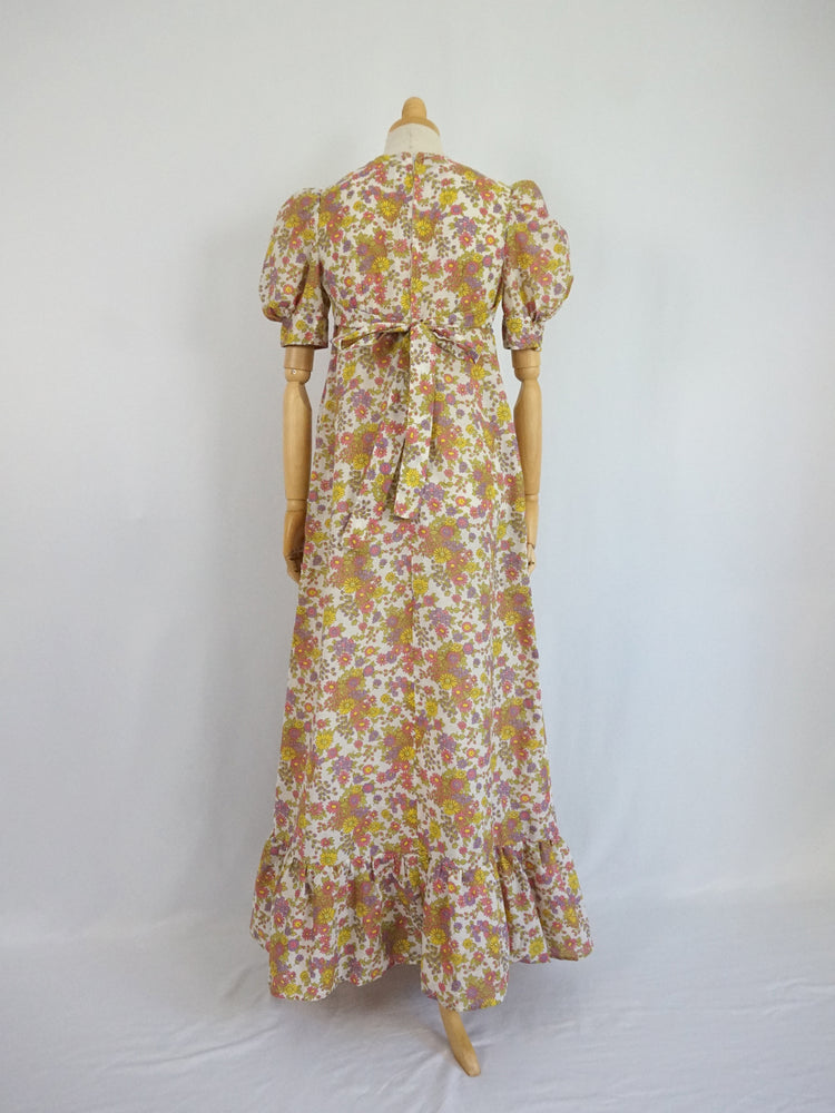 Pink, Yellow & Purple Prairie Dress - S